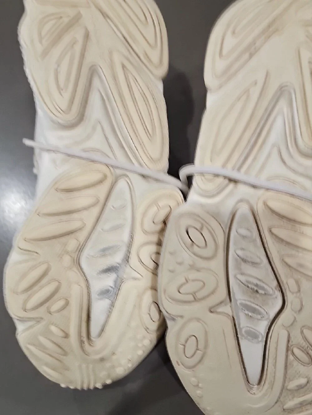 adidas Ozweego Cream White Mesh Athletic Sneakers